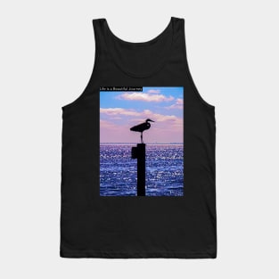 Majestic Great Blue Heron - Life Is A Journey Tank Top